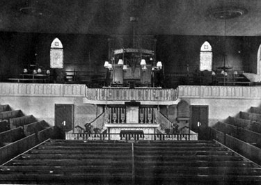 Interior of Mount Tabor United Free Methodist Chapel, Wellington Street