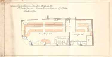 Proposed new shop fittings for George Sharman and Co., grocers, provisions and wine merchants, Glossop Road