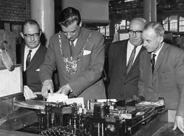 Football World Cup 1966: Lord Mayor, Alderman John Stenton Worrall, inaugurates the World Cup postage stamp