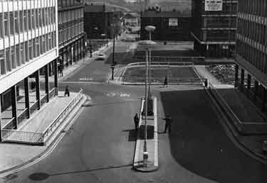 Furnival Gate at the junction with The Moor showing (middle left) junction with Union Street