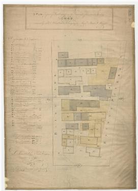 A plan of a piece of land situate on the east side of a certain street commonly called Blind Lane belonging to Messrs Butler and Wright