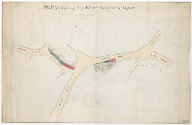 Plan for improving Snig Hill and Coulson Street [Colson Steet], [1830s]