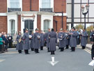 Band of the King's Division (Waterloo) at the Great Central Railway war memorial re-dedication ceremony, Royal Victoria Hotel