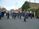 Band of the King's Division (Waterloo) parading at the rededication of the Great Central Railway war memorial, Royal Victoria Hotel