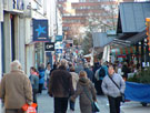 Sunday shoppers on The Moor