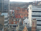 Elevated view of Wellington Street fire station from Big wheel in Peace Gardens