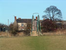 Railway footbridge at Butterthwaite Hamlet, Butterthwaite Farm in background