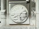 Carved detail on the entrance to the Central Library, Surrey Street