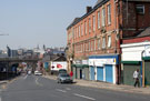 View down Spital Hill to Wicker Arches. Spital Hill Works formerly situated behind premises on right