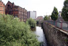 River Don from Lady's Bridge. Castlegate, right. Royal Exchange buildings, left