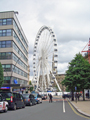 Wheel of Sheffield at the top of Fargate, taken from Barker's Pool