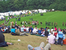 Crowds watching military re-enactments at Norfolk Heritage Park during Sheffield Fayre