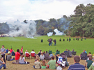 Military re-enactment by the American Civil War Society at Norfolk Heritage Park during Sheffield Fayre