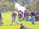 Military re-enactment by the American Civil War Society at Norfolk Heritage Park during Sheffield Fayre