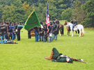 Military re-enactment by the American Civil War Society at Norfolk Heritage Park during Sheffield Fayre.