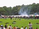 Military re-enactment by the American Civil War Society at Norfolk Heritage Park during Sheffield Fayre.