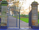 Gates at entrance to Cholera Burial Ground, Norfolk Road, Sheffield