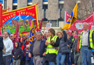 Demostrations during the Liberal Democrat Party conference which was held at Sheffield City Council.