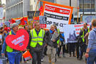 Protests during the Liberal Democrat Party conference which was held at Sheffield City Hall