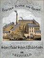 View: a00479 Advertisement for John Harrison, electro plater and gilder and manufacturer of silver nickel and plated goods, Norfolk Works, No.16 Scotland Street