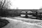 Burton Weir and Norfolk Bridge and Norfolk Midland Railway Bridge, from the Five Weirs Walk