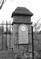 Entrance to Attercliffe Cemetery showing Five Weirs Walk Plaque