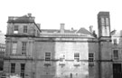 Viewed from West Street the rear of the Education Offices site, Leopold Street during its partial demolition for redevelopment, showing former Firth College/ Central Technical School