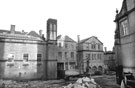 Viewed from West Street the rear of the Education Offices site, Leopold Street during its partial demolition for redevelopment, showing former Firth College/ Central Technical School (left)