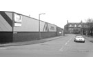 Norman Street, Attercliffe with Forge-Met Steel Co. Ltd, Clay Street (left), looking towards Dr. John Worrall School, formerly Maltby Street School