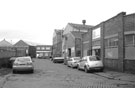 P.F.C .Industries Ltd. (right), Livingston Road looking towards Roy Hancock Ltd. Acme Works, Bessemer Road with the rear of Castmaster Roll Co. Ltd. on Stevenson Road the large building in between