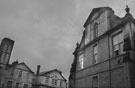 Rear of former Education Offices, Leopold Street (left) and former Central School building (centre right) during demolition of part of the site for redevelopment from West Street