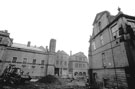 Viewed from West Street the rear of the Education Offices Site, Leopold Street during its partial demolition for redevelopment, showing former Central Schools building