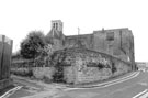 St. Vincent's Roman Catholic Church and St. Vincent's Catholic Mens Society, Solly Street showing the junction with Bakers Lane