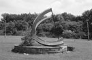 Harry Brearley sundial, created by Wendy Taylor, erected to the memory of Harry Brearley inventor of stainless steel, located between Don Valley Stadium and the footbridge to Don Valley Bowl