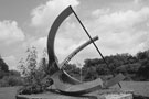 Harry Brearley sundial, created by Wendy Taylor, erected to the memory of Harry Brearley inventor of stainless steel, located between Don Valley Stadium and the footbridge to Don Valley Bowl