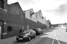 Carwood Road looking towards Carwood Road Railway Bridge and Carlisle Street East with the Atlas Works left (formerly Thomas Firth and John Brown's Ltd