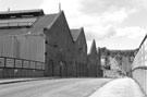 Carwood Road from Carwood Road Railway Bridge looking towards Carlisle Street East with the Atlas Works left (formerly Thomas Firth and John Brown's Ltd