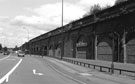 Fred Mulley Road with the Norfolk Midland Railway Viaduct (right)