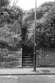 Steps of a path off Meadowhall Road that once lead to housing at the back of Brightside County School now Brightside First and Nursery School