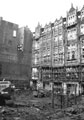 The fascade of Carmel House (right), Fargate from Norfolk Row during rebuilding with the rear of properties on Surrey Street (left)