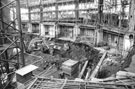 Excavation works at Carmel House, Fargate from Norfolk Row during rebuilding