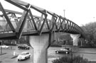 Pedestrian footbridge to Meadowhall Shopping Centre from the car and coach parks