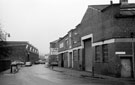 Green Lane from the junction with Dun Street showing Cornish Steel Works (right) former premises of Vulcan Steel and Tool Co., and Miba Tyzack Ltd. ( formerly W.A. Tyzack and Co. Ltd), Horseman Works (left)