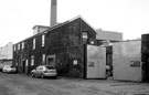 Entrance to Hartley Haulage and No. 36, Sussex Street looking towards Vision Toolmaking (extreme left) with Bernard Road Incinerator in the background