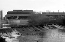 Brightside Weir, River Don Works in the background from Five Weirs Walk