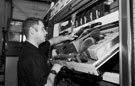 Staff checking apparatus at the start of shift, Ringinglow Road Fire Station