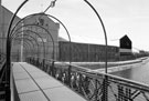 Bailey Bridge looking towards Thomas W. Ward Ltd., Albion Works, Savile Street, Five Weirs Walk/Transpennine Trail