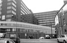 The City Plaza car park and offices in the background, Townhead Street from Campo Lane with Townhead Street Flats (right)