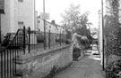 Access road to the rear of Townhead Street Flats (left) and Hawley Street Flats (right) looking towards Broad Lane