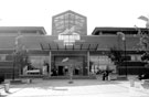 Sculpture at the entrance to the East Mall extension, Crystal Peaks Shopping Centre with Bon Marche and Chiltern Mills in the background